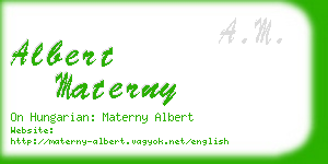 albert materny business card